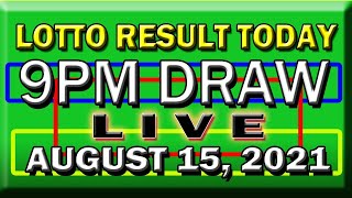 LOTTO RESULT TODAY LIVE 9:00 PM DRAW   AUGUST 15, 2021| LOTTO DRAW RESULT TODAY