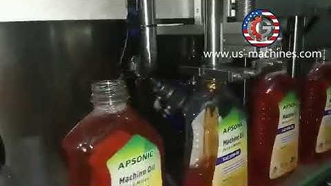 Tracking filling heads type automatic machine gear oil lub motor oil bottle filling line