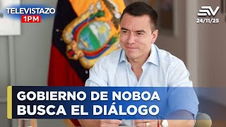 Noboa busca reactivar su agenda con diálogo a todos los sectores | Televistazo 1PM #ENVIVO🔴NOTICIAS