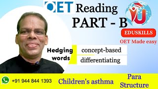 Edu Skills OET: Lesen Teil B: Tipps und Tricks: Absicherungswörter, Synonym: Asthma bei Kindern