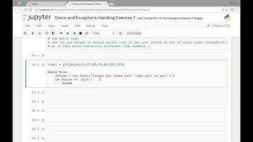 Errors and Exception Handling - Exercise 1