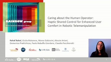 Rahal et al., Haptic Shared Control for Enhanced User Comfort, 2020 IEEE Haptics Symposium