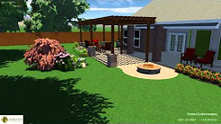 Outdoor Living Room and Waterfall , Landscaping StoryBoard