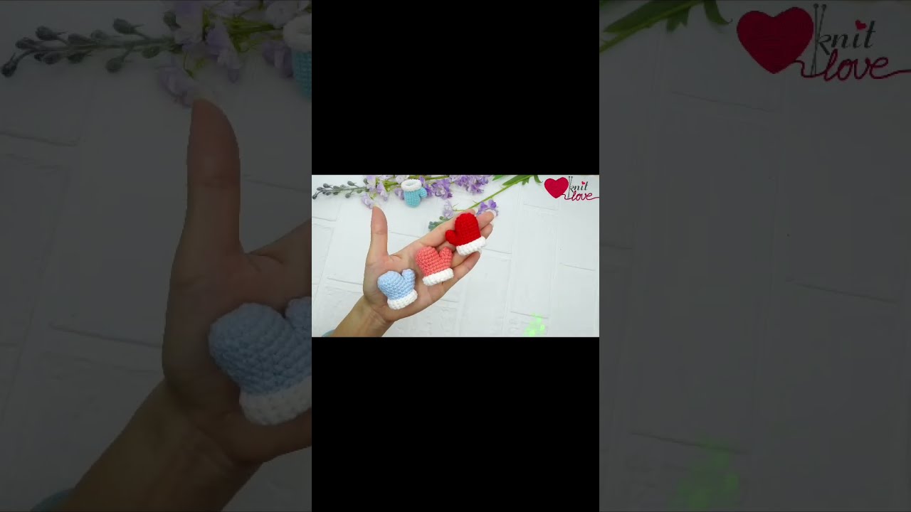 How to crochet/Gloves/How to knit/Christmas/Gift/Craft/DIY/Handmade/Santa Claus/Candy/Kids/4K