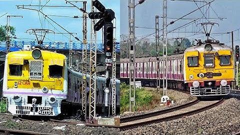 Eastern & South Eastern Railways Old Model 12 Coach EMU Trains Speeding in Huge Curve | IR