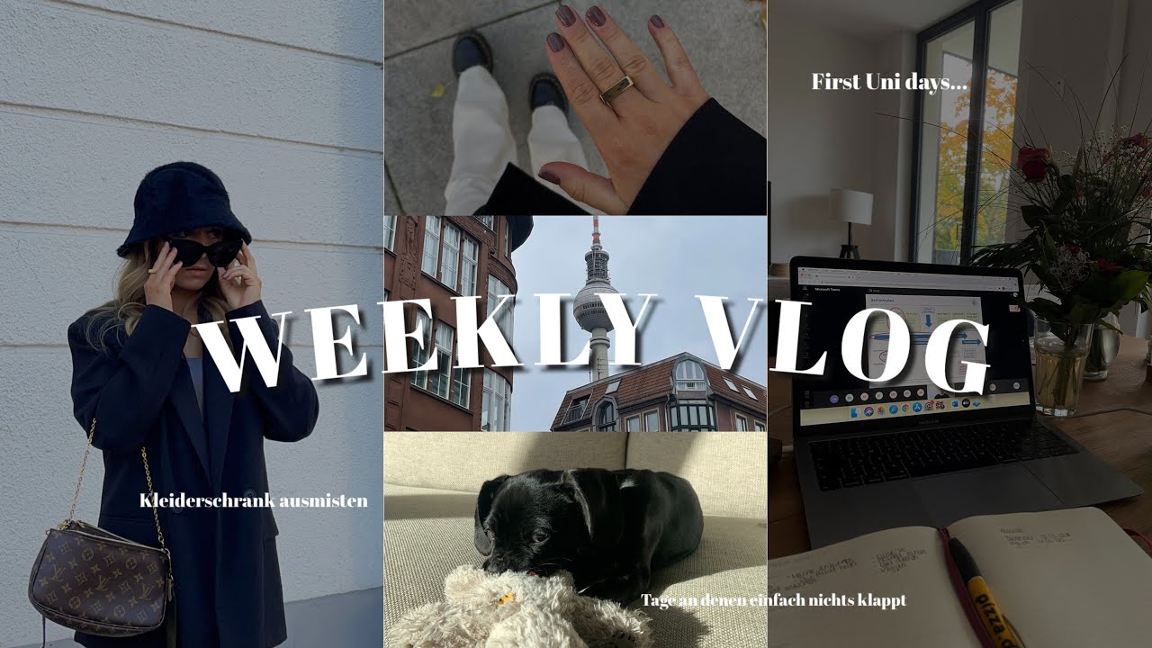 First week of Uni *Überforderung*, Kleiderschrank ausmisten, Outfit ideas   // WEEKLY VLOG ♡