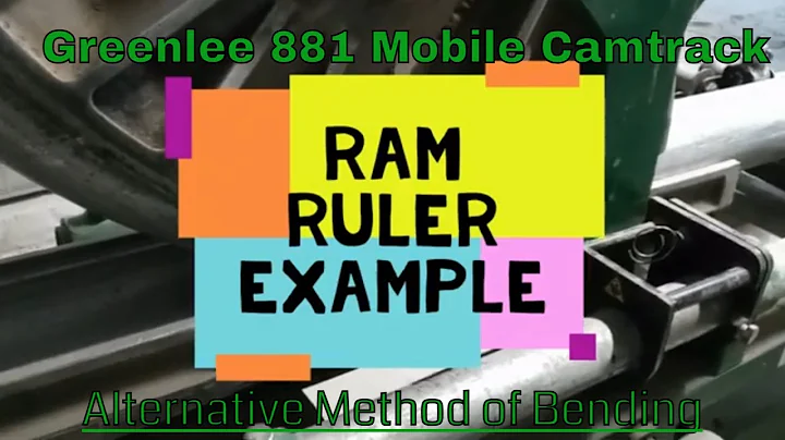 Greenlee 881 Mobile Bender - Using the Ram Ruler