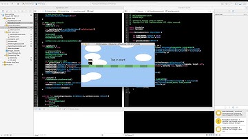Swift iPhone Game Programming Tutorial - 12 - Synchronizing Ground and Walls & Adding a Start Label
