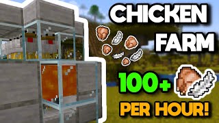 EASIEST Automatic AFK Chicken Farm Tutorial (Java & Bedrock) - Minecraft 1.20