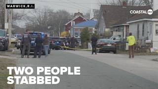 Man taken into custody after double stabbing in Warwick