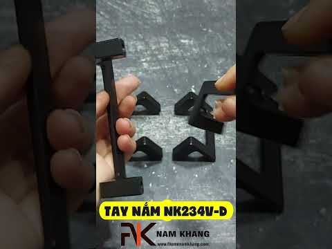 Tay nắm tủ đ&ocirc;i m&agrave;u đen NK234V-D (cặp)