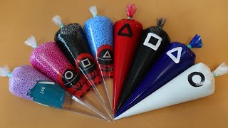 Making Squid Game Slime With Piping Bags Most Satisfying Slime Videoasmr