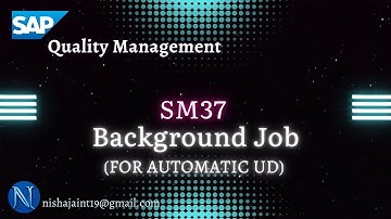 SAP QM | SM37 | Background Job Creation | Automatic UD | SAP Quality Management #sapqm