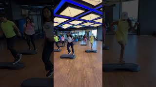Step aerobics instructor Lipi #fitindia #stepaerobics #fitness