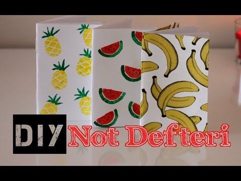 Meyve Baskılı Not Defteri / KENDİN YAP / DIY Summer Notebook