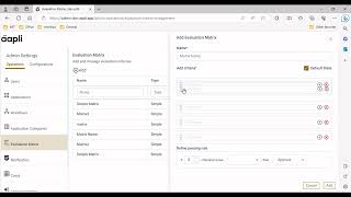 Create or Update Evaluation Matrix