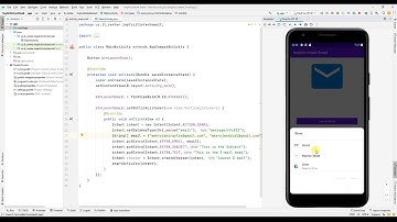 Android Studio Implicit Intent Email with Java