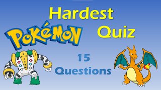 HARDEST Pokémon Quiz / Hardest Pokémon Quiz on the Internet