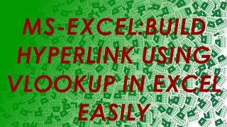Celebrity MS-EXCEL | Build Hyperlink With VLOOKUP | How To | Excel Simplified Profile
