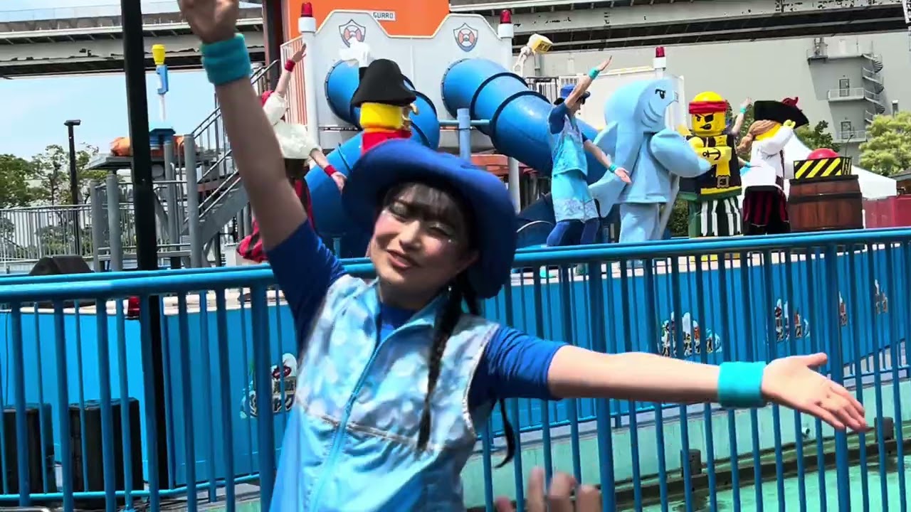 海賊団と灼熱シャクササイズのショーinレゴランド・ジャパン〜レゴランドでびしょ濡れの夏☀️〜