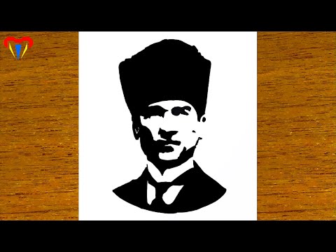 KOLAY ATATÜRK ÇİZİMİ - ATAÜRK ÇİZİMLERİ