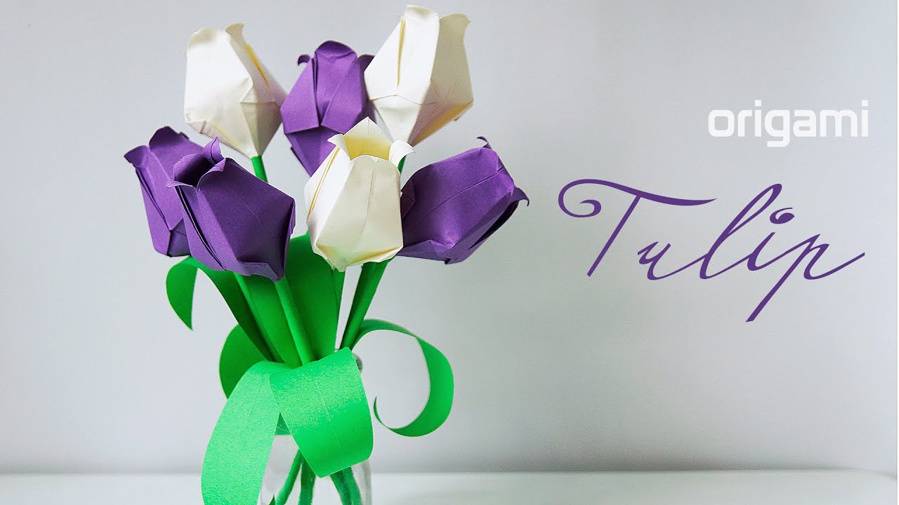 How To Make Tulip Paper Flower / Paper Flower / Góc nhỏ Handmade