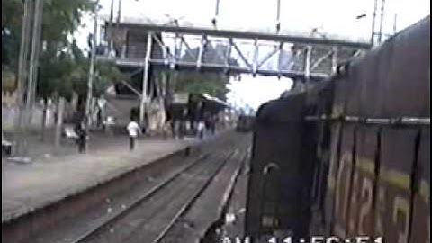 Arriving at Burnhanpur - Mahanagri footplate (July 1992)