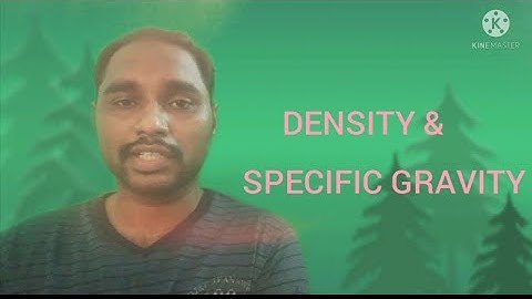 Thermodynamics... Introduction & basic concepts (density & specific gravity) (mod 1 lec 7)