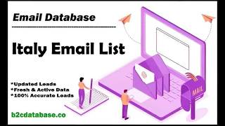 Italy Email List | Verified Italy Consumer Email Database – B2C Database