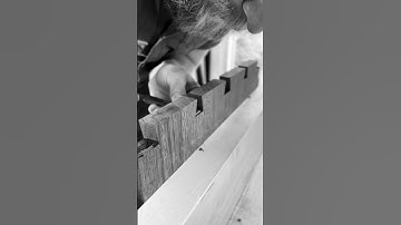 Chisel clean up on dovetail joint.