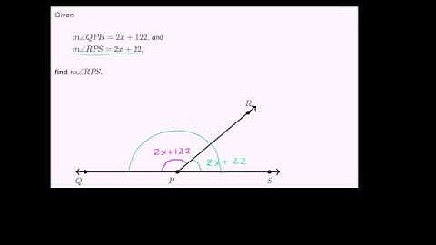 05   Angles   04   Example using algebra to find measure of supplementary angles
