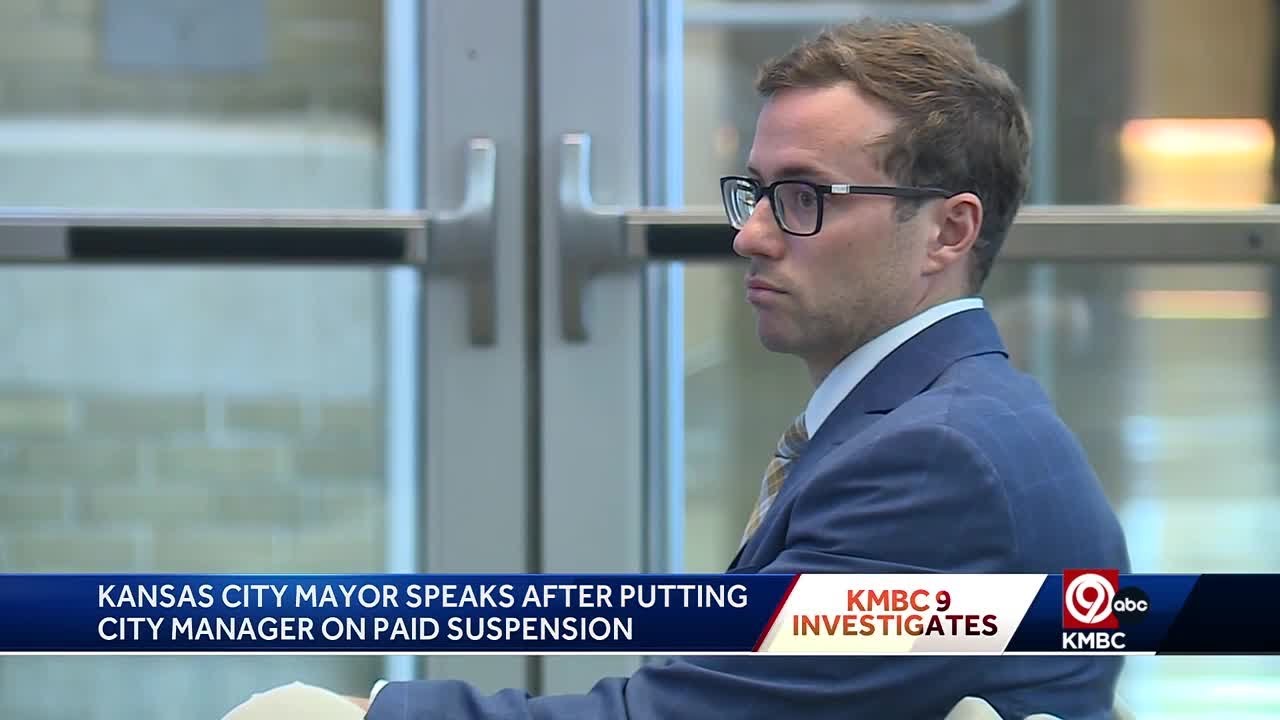 ◆LEE◆ Missouri Kansas City Man to Man Lime Kansas City mayor speaks after putting city manager on paid
