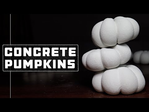 How To Make Concrete Pumpkin For Halloween and Fall Crafts