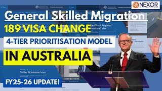 Migration News Australia | 189 Visa 4-Tier Prioritisation Model | Australia PR Update