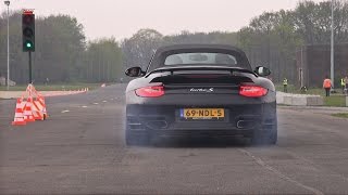 Porsche 997 Turbo S Launch Control and Dragrace