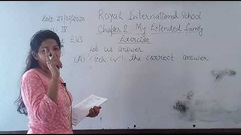 Class IV EVS Chap 2 My Extended Family Part 4