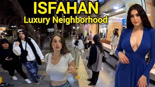 Iran’s Real Nightlife!! Night Walk in The Most Luxury Neighborhood in Isfahan (New Jolfa)