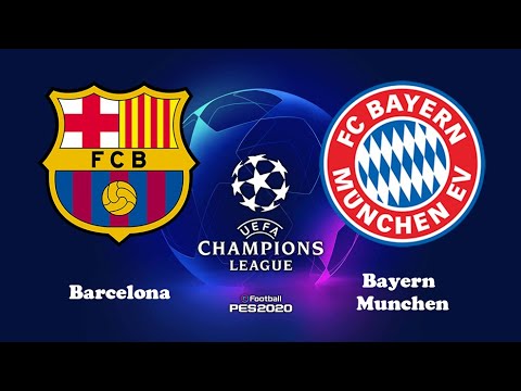 BARCELONA vs BAYERN MUNICH | Champions League 14 August 2020 | PES 2020  Gameplay - YouTube