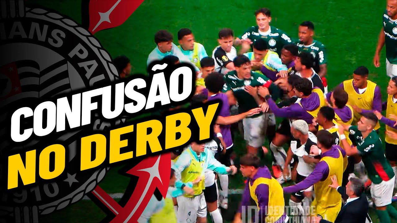 MOMENTO DA CONFUSÃO NO DERBY - CORINTHIANS 0X1 PALMEIRAS