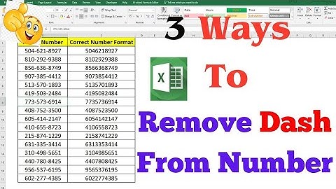 BOOM! 3 Ways To Remove Dash From the Mobile Number in MS Excel! Excel Tutorials! #exceltips #excel