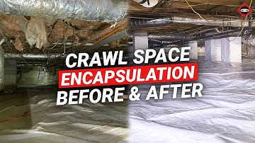 Crawl Space Encapsulation Before and After Time-lapse | w/ Insulation and Dehumidifier