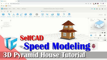 SelfCAD Simple 3D Pyramid House Modeling