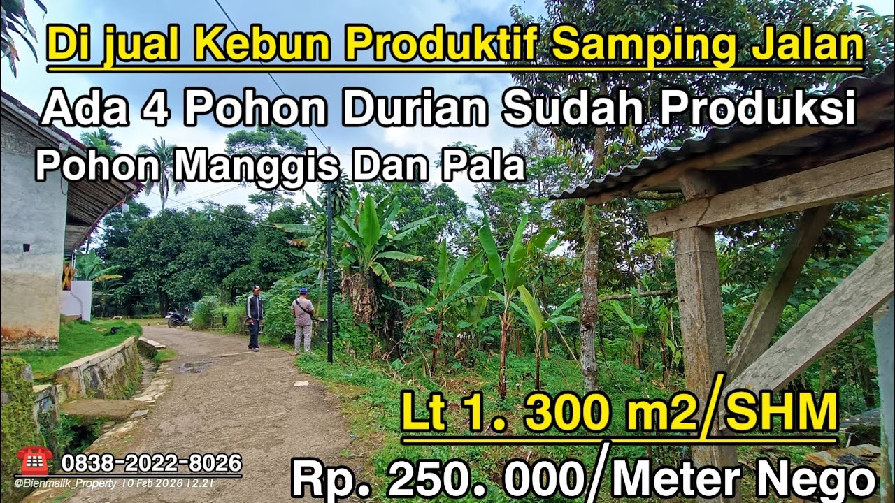 🌿 Dijual Kebun Produktif Strategis – Pinggir Jalan, Dekat Rumah Warga -Bojong Purwakarta🌳