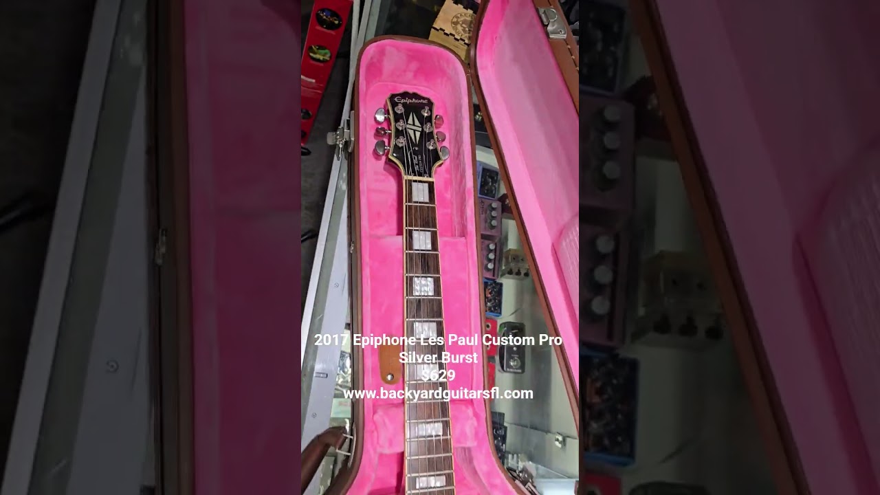 2017 Epiphone Les Paul Custom Pro Silver Burst  $629 www.backyardguitarsfl.com 