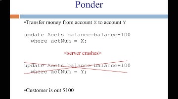 Database Systems (Spring 2020) - Lecture 17 Part 1 - Intro to Transactions