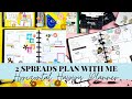 2 SPREADS PLAN WITH ME| The Happy Planner| Horizontal| Retro Prints + Disney Happy Quotes