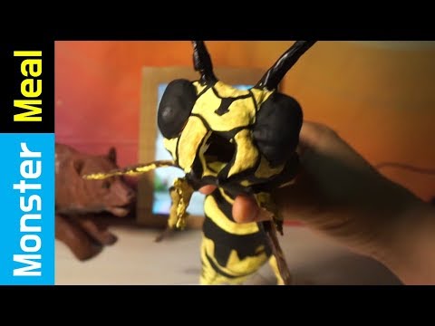 Super giant dummy bee [Fictional Video] | Monster Meal ASMR Sounds | Kluna Tik style