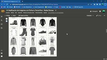 Clasificación de imágenes con Python y Tensorflow - Redes Densas. Google Colap 2022