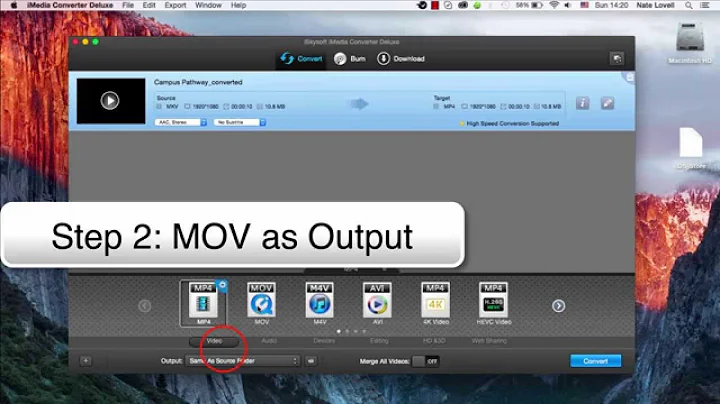 iSkysoft iMedia Converter Deluxe- How to Convert MKV to QuickTime MOV