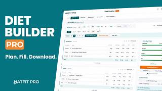 Diet Builder Pro: Plan Your Week in Minutes | NatFit Pro